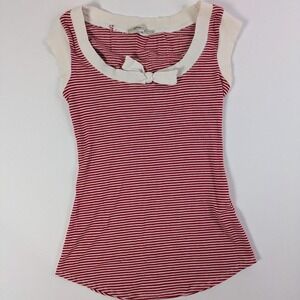 Y2K Top S/M Striped Pin Up Baby Tee Indie USA Vtg Rockabilly